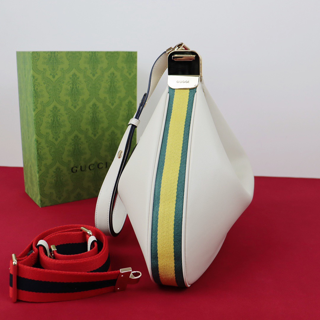 Gvc*1 ATTACHE MEDIUM SHOULDER BAG WHITE 13.8″W x 12.6″H x 2.4″D
