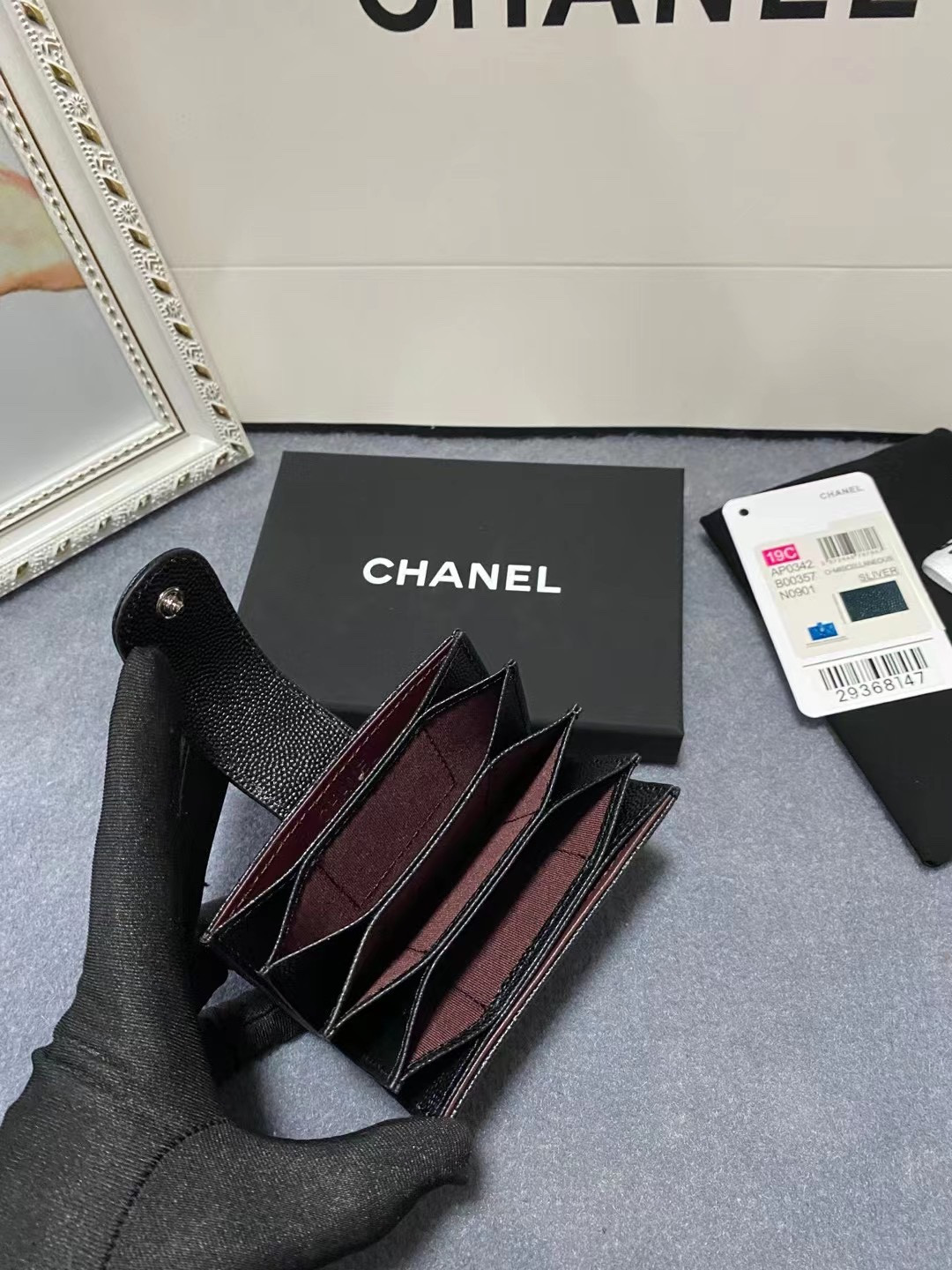 Ch**el CARD HOLDER 10.4×7×2cm