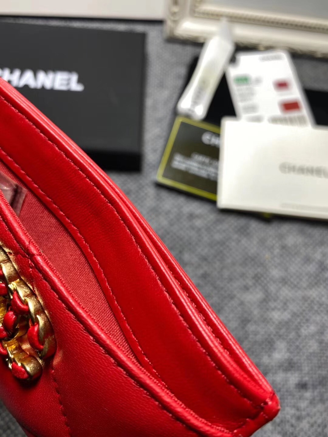 Ch**el CARD HOLDER 11.2×7.5×0.5cm