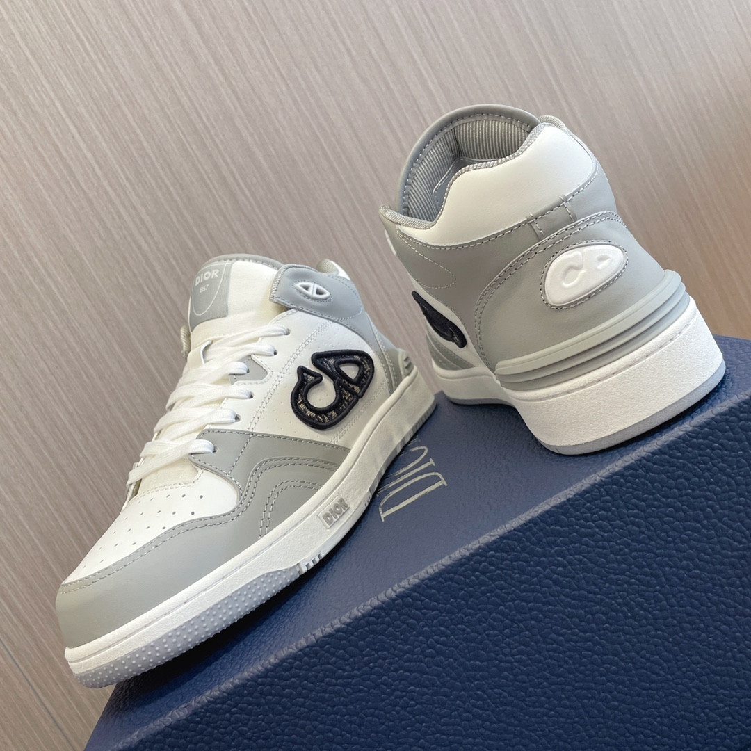 UA D10r B57 Mid-Top Sneaker Gray and White
