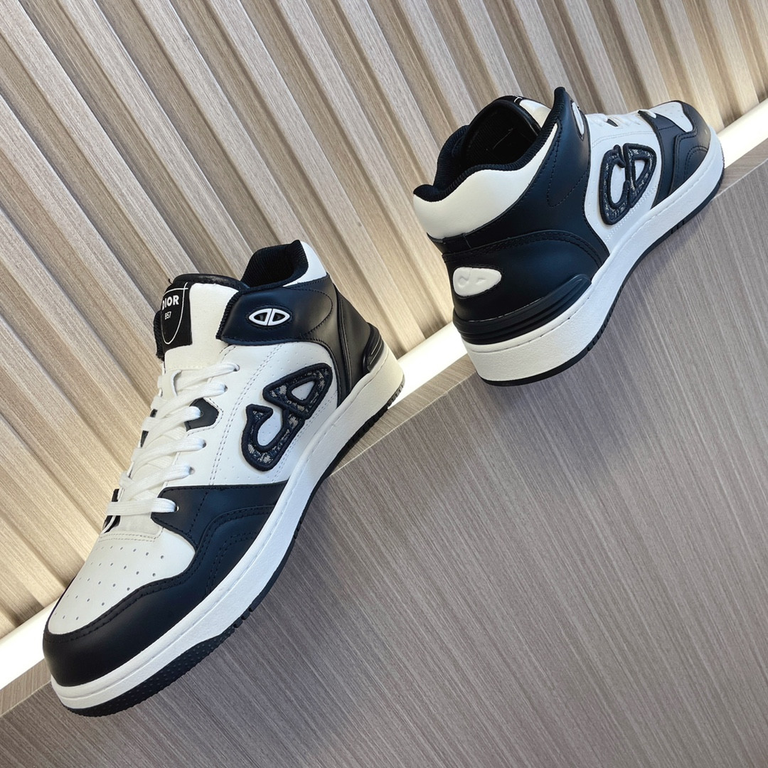 UA D10r B57 Mid-Top Sneaker Black and White