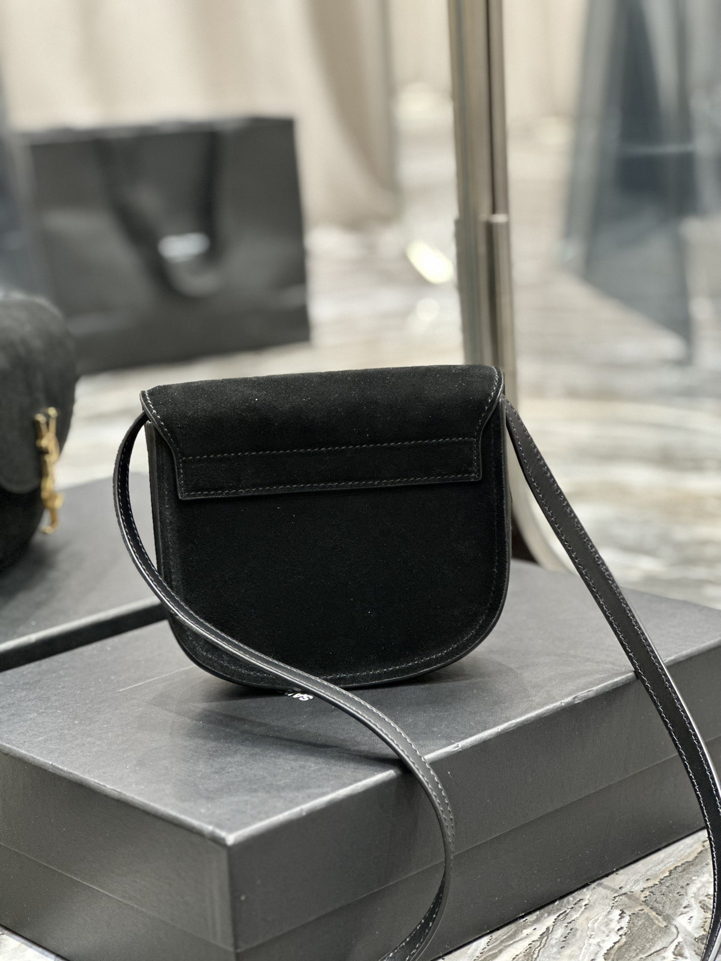 Y51 KAIA SMALL SATCHEL IN SMOOTH LEATHER 7.2 X 6.1 X 2.1 INCHES