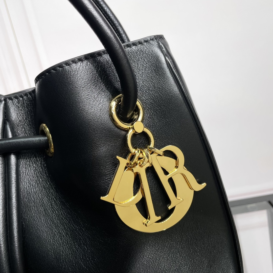Medium D10r Nolita Bag  Black Calfskin 11 x 10 x 2 inches