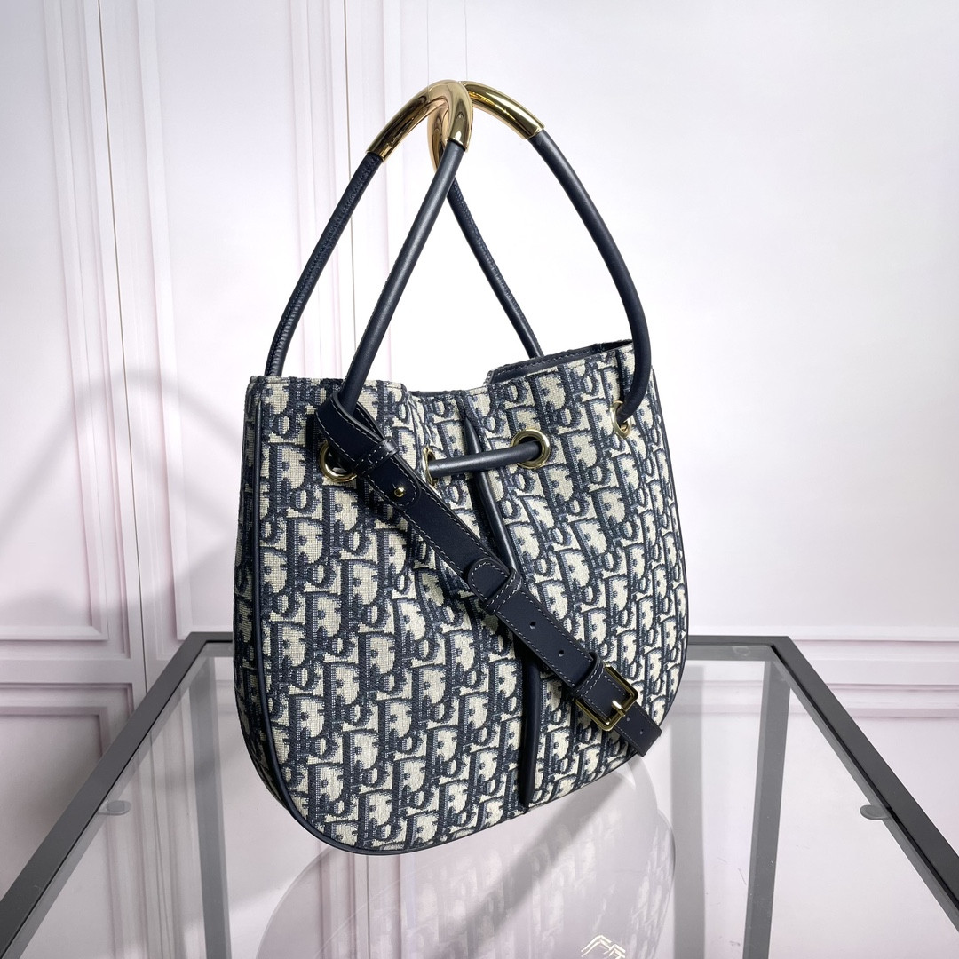 Medium D10r Nolita Bag Blue D10r Oblique Jacquard 10.5 x 10 x 2 inches