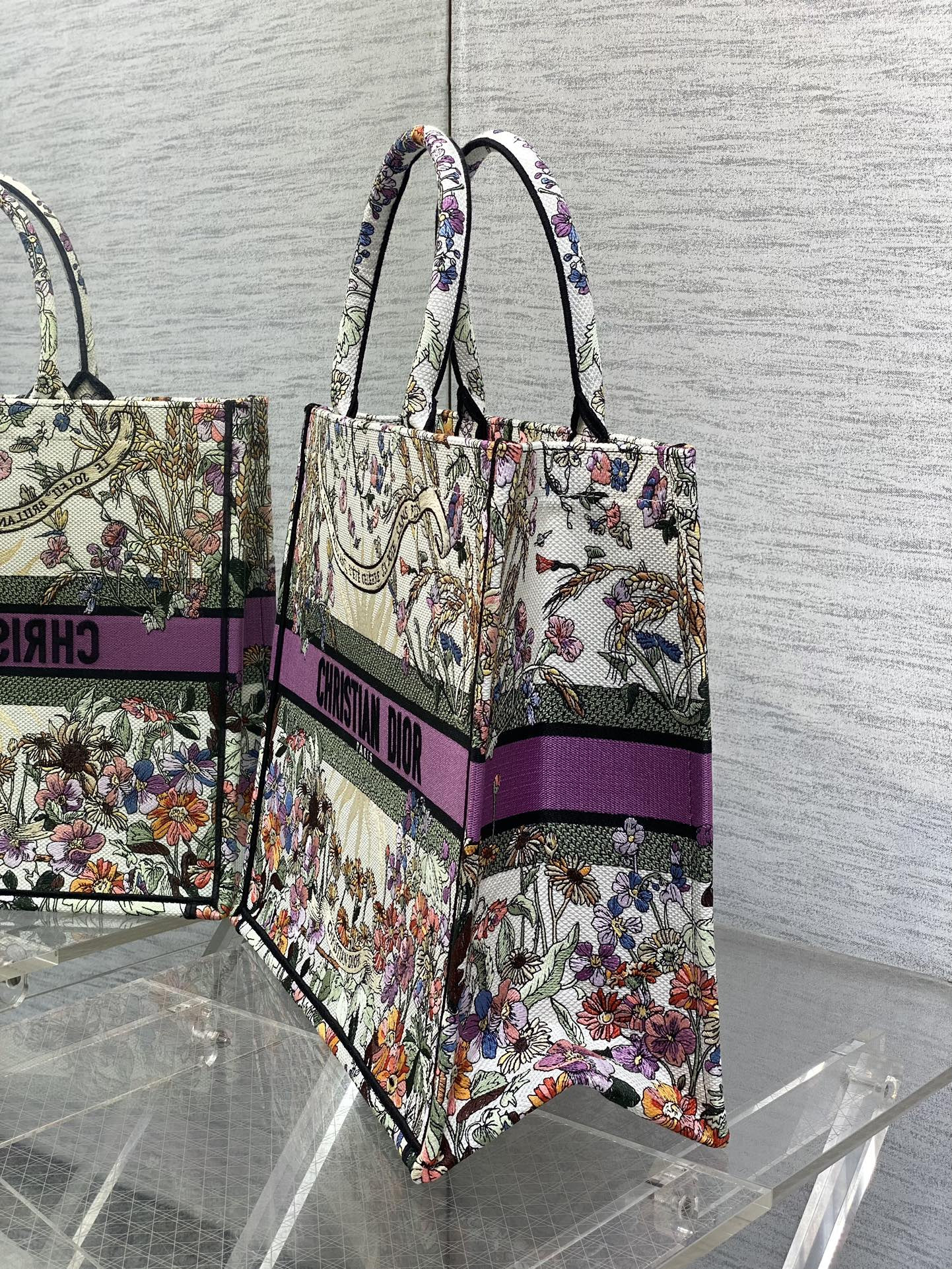 D10r Book Tote Ecru Multicolor 42x18x35cm