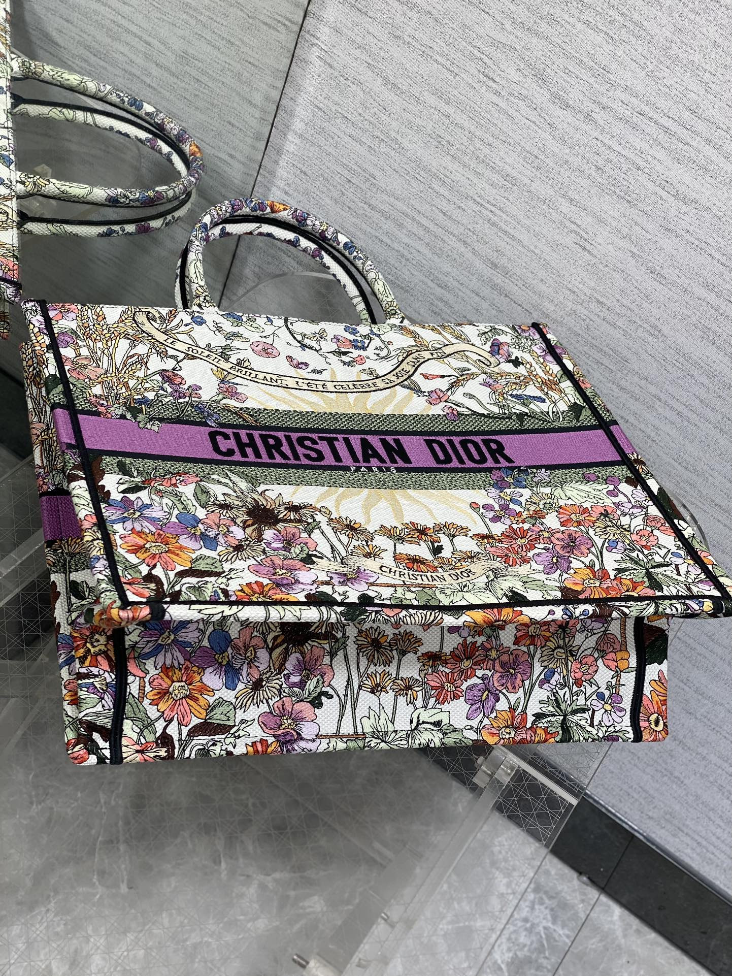 D10r Book Tote Ecru Multicolor 42x18x35cm