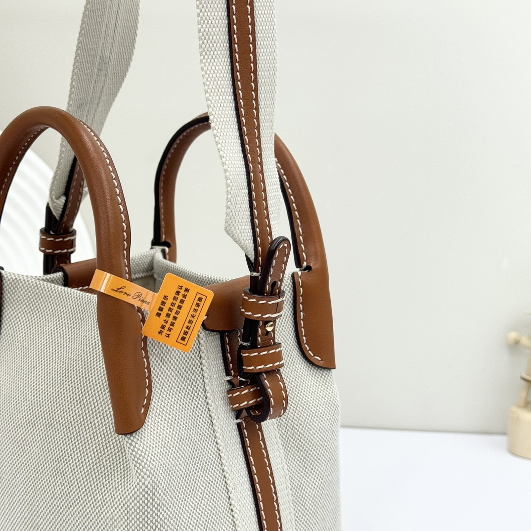 L0r0 P1ana Micro Bale bag Cotton, Linen 23 x 16 x 14 cm