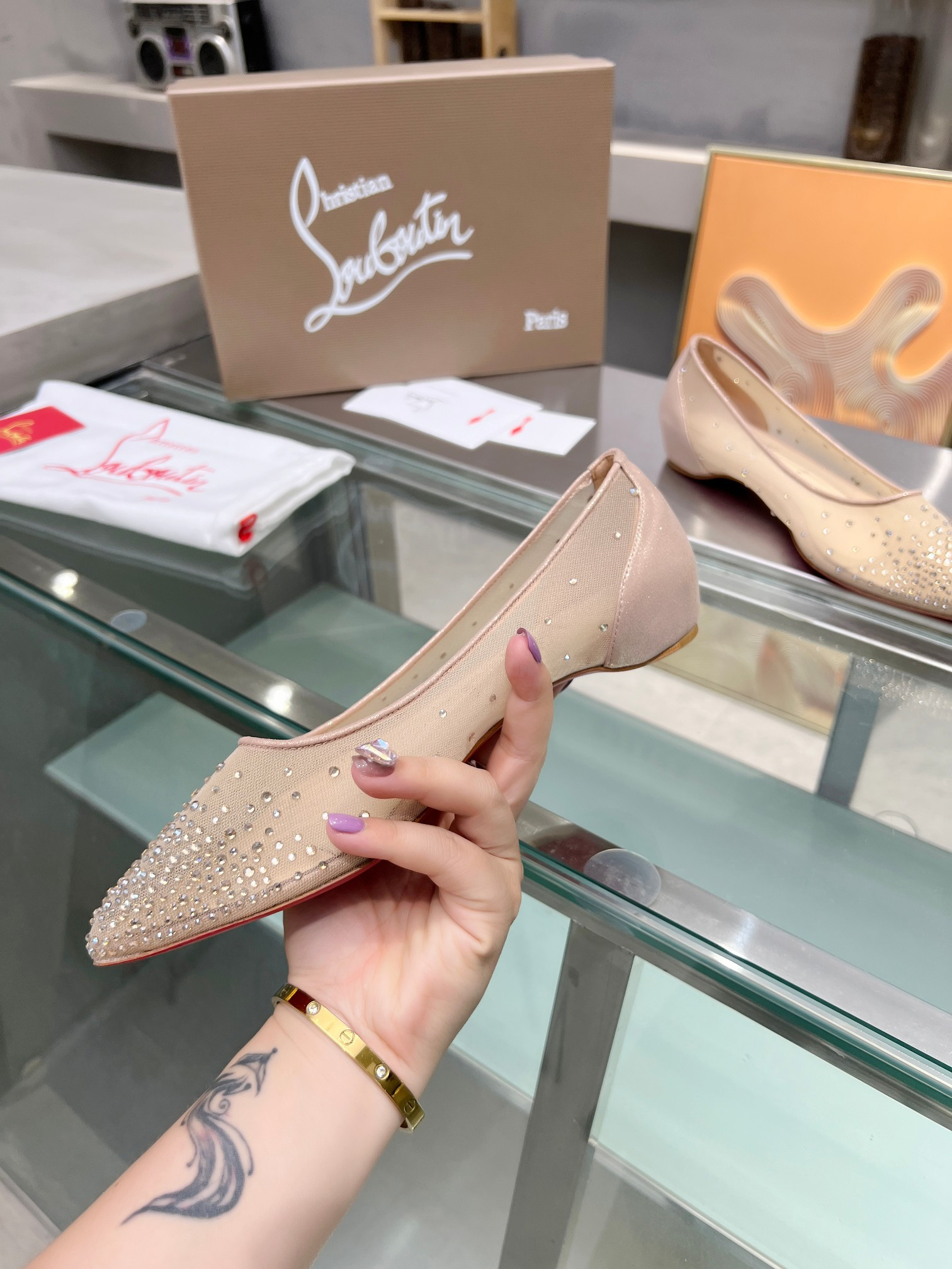ua chr1st1an louboutin cl red-botT0m shoes