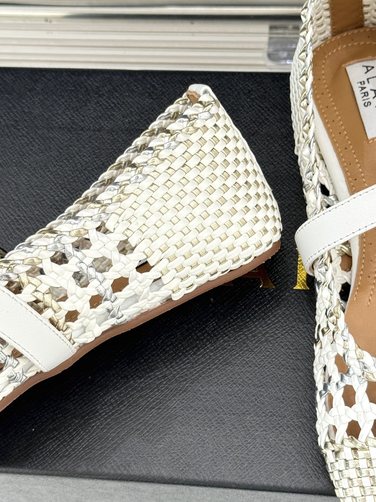 ua alaïa hollow woven mary jane flats(cusT0mized size 7-10 days production time)
