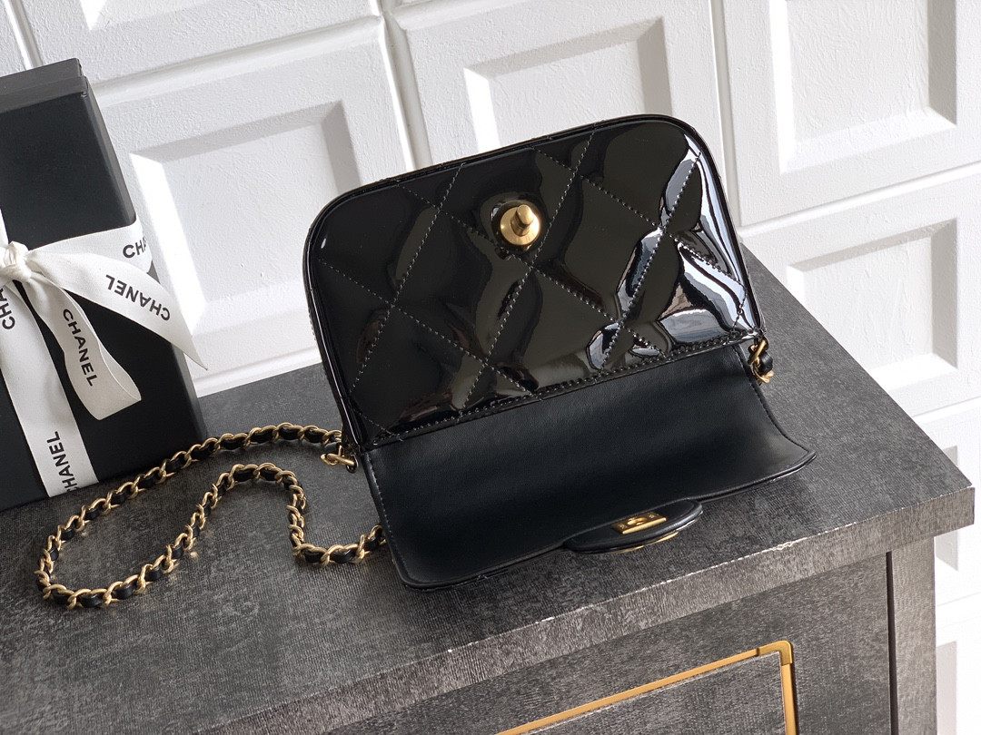 Ch**el Mini Flap Bag with Top Handle 13x18.5x4.5cm
