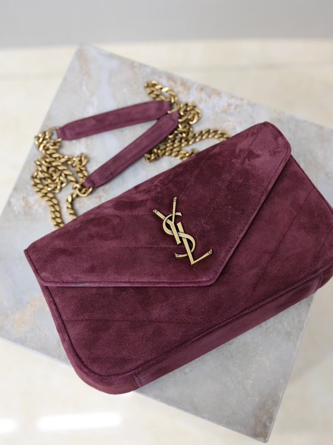 Y51 loulou small in suede 24x14x6cm